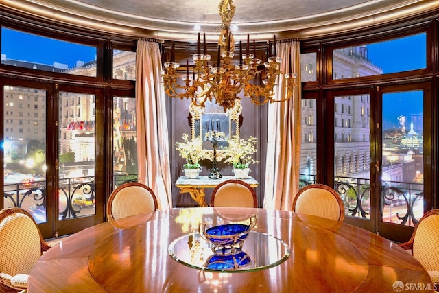 view of dining area