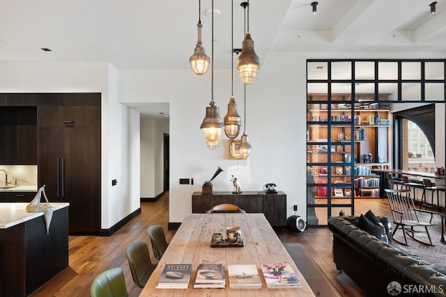 706 Mission St Unit 1001, San Francisco, CA 94103 - dining area with dark wood-style floors
