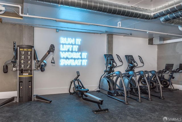 1288 Howard St Unit 505, San Francisco, CA 94103 - exercise room featuring baseboards