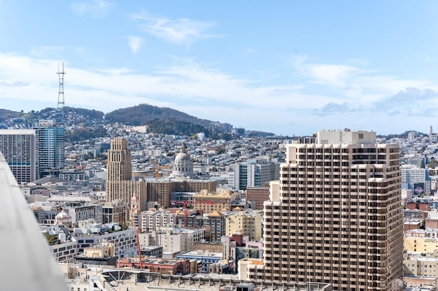 city view with a mountain view