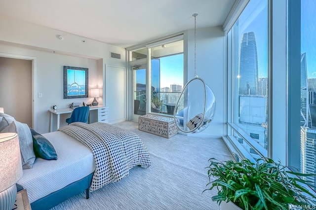 view of carpeted bedroom