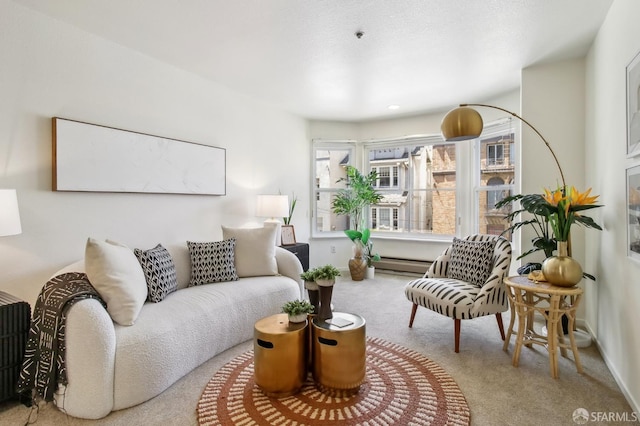 1945 Washington St Unit 412, San Francisco, CA 94109 - carpeted living room featuring a baseboard radiator