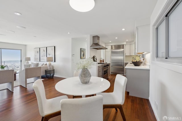 11 Perego Ter Unit 6, San Francisco, CA 94131 - dining space with dark wood-style floors, recessed lighting, and baseboards