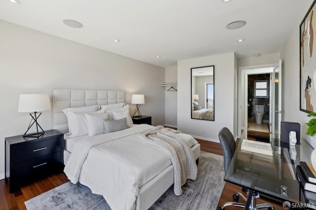 11 Perego Ter Unit 6, San Francisco, CA 94131 - bedroom with dark wood-type flooring, baseboards, and recessed lighting