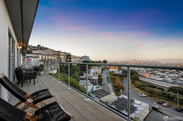 11 Perego Ter Unit 6, San Francisco, CA 94131 - balcony at dusk featuring a city view
