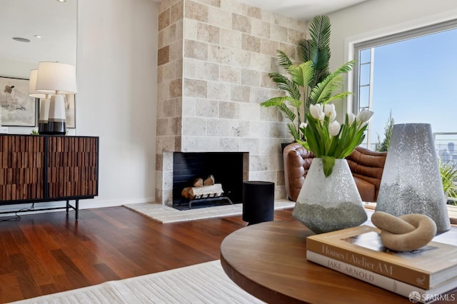 11 Perego Ter Unit 6, San Francisco, CA 94131 - living room with wood finished floors and a fireplace