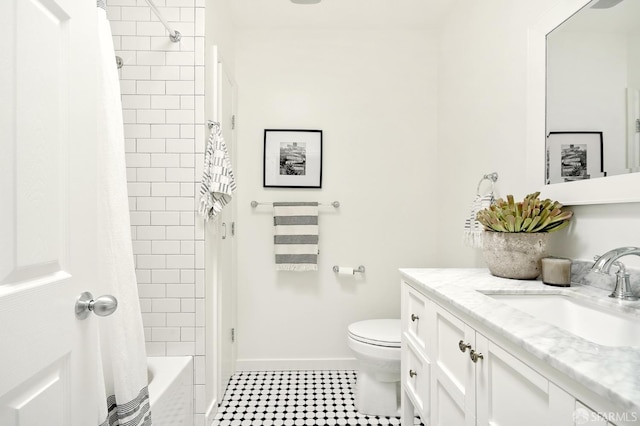 1643 43rd Ave, San Francisco, CA 94122 - full bathroom with vanity, tile patterned floors, and shower / tub combo