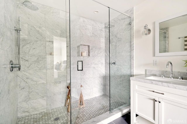1643 43rd Ave, San Francisco, CA 94122 - full bathroom with vanity and a marble finish shower