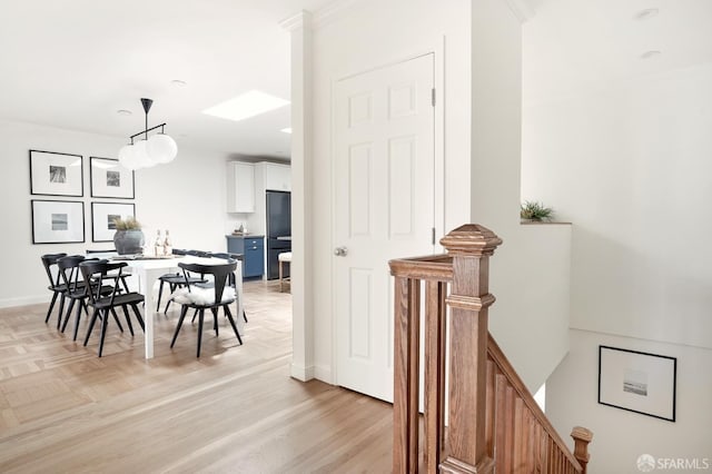 1643 43rd Ave, San Francisco, CA 94122 - dining space featuring ornamental molding and light wood finished floors