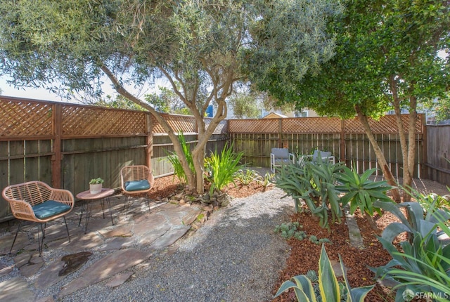 view of patio / terrace with a fenced backyard