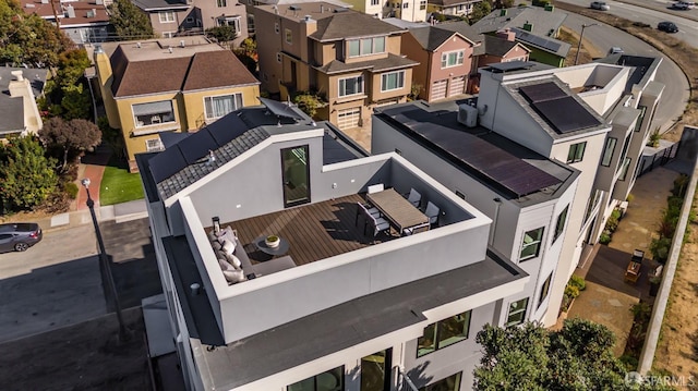 aerial view of residential area