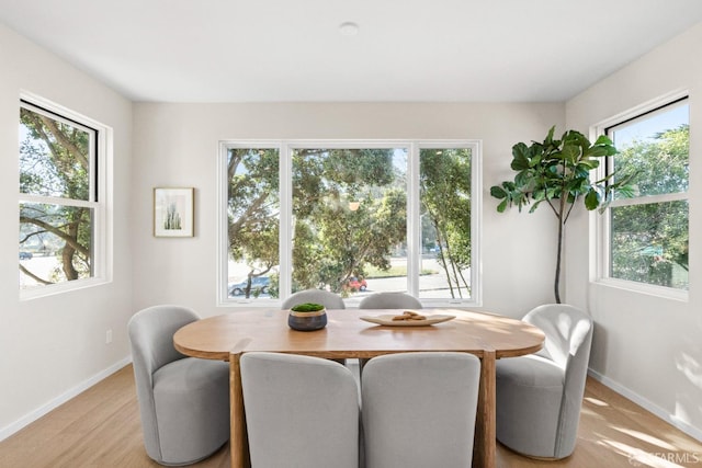 dining area with plenty of natural light