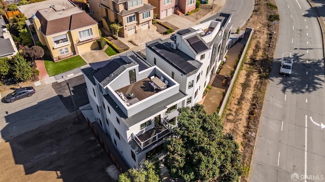 aerial perspective of suburban area