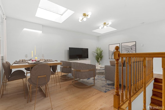 3870 18th St, San Francisco, CA 94114 - living area featuring a skylight and light wood-style floors