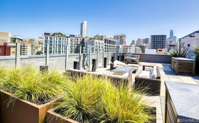 view of patio featuring an outdoor hangout area