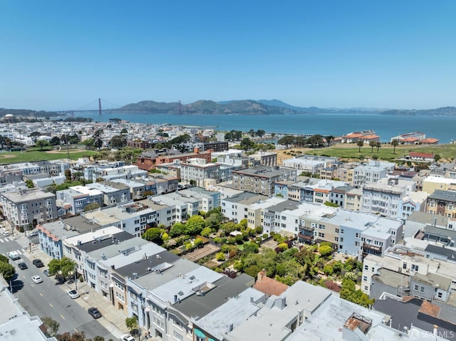 3226 Octavia St, San Francisco, CA 94123 - drone / aerial view of a water and mountain view and a notable bridge