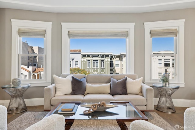 3226 Octavia St, San Francisco, CA 94123 - living room with wood finished floors and baseboards