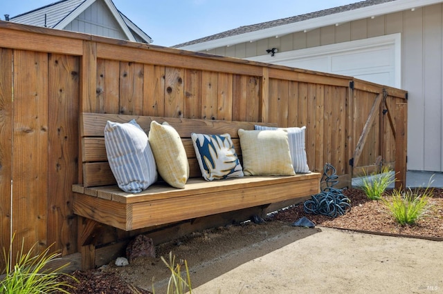 wooden terrace with fence