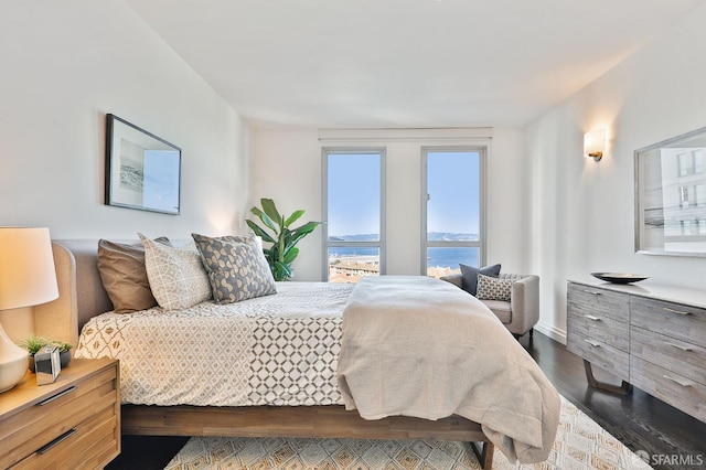 229 Brannan St Unit 12C, San Francisco, CA 94107 - bedroom with dark wood-style floors and baseboards