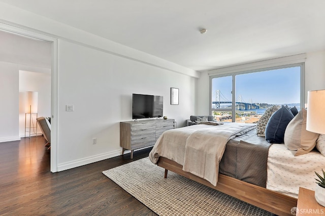 229 Brannan St Unit 12C, San Francisco, CA 94107 - bedroom featuring dark wood finished floors and baseboards