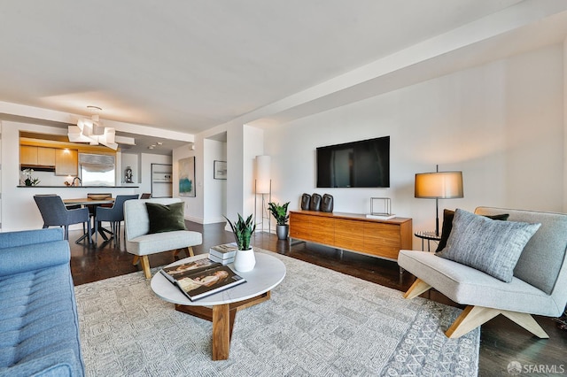 229 Brannan St Unit 12C, San Francisco, CA 94107 - living room with wood finished floors and baseboards