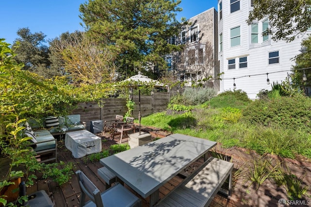 exterior space featuring a wooden deck