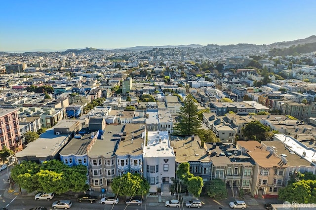 bird's eye view featuring a mountain view