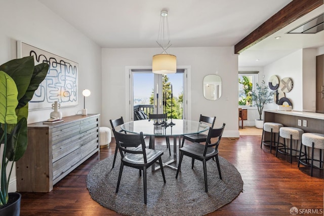 61 Homestead St, San Francisco, CA 94114 - dining room with dark wood-type flooring and baseboards