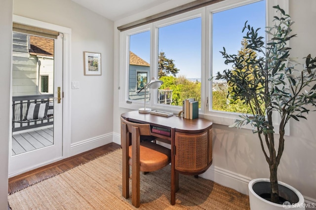 61 Homestead St, San Francisco, CA 94114 - dining area featuring wood finished floors, healthy amount of natural light, and baseboards