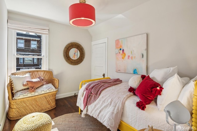 61 Homestead St, San Francisco, CA 94114 - bedroom with wood finished floors, baseboards, and lofted ceiling