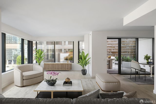 280 Spear St Unit 9A, San Francisco, CA 94105 - living area featuring plenty of natural light and wood finished floors