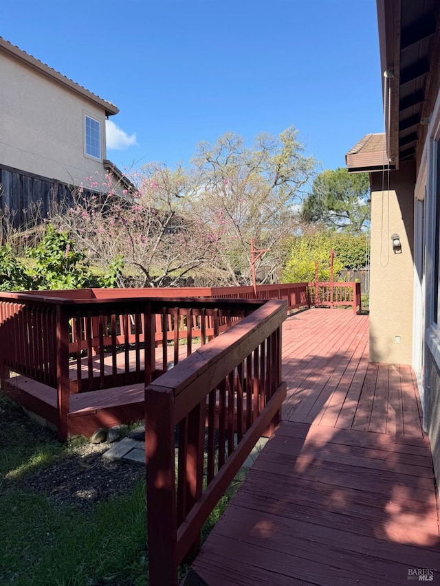 view of wooden deck