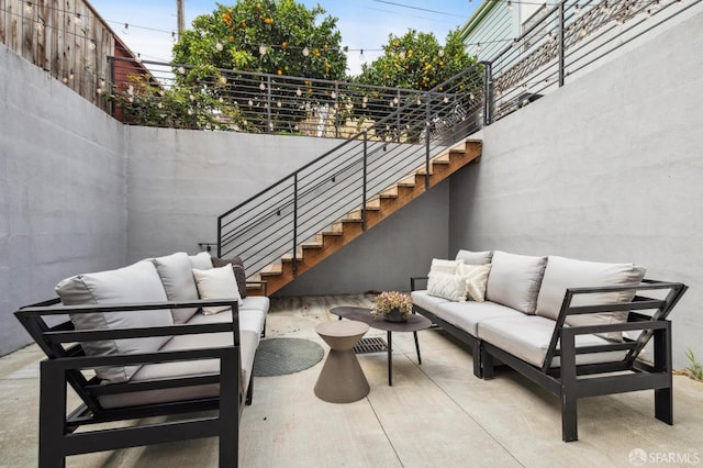 view of patio / terrace featuring outdoor lounge area