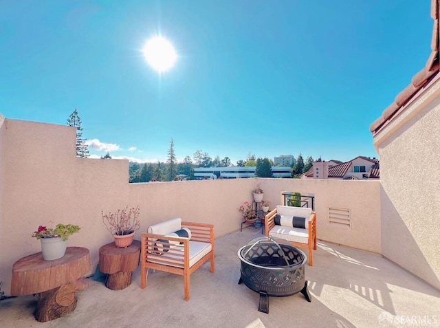 1951 Ofarrell St Unit 420, San Mateo, CA 94403 - view of patio / terrace with a fire pit