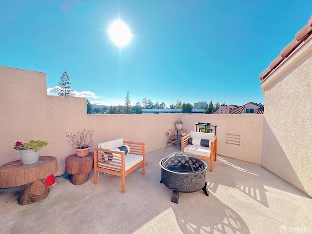 1951 Ofarrell St Unit 420, San Mateo, CA 94403 - view of patio with an outdoor fire pit