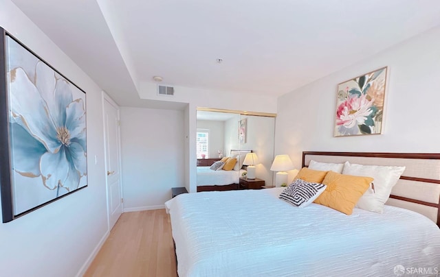 1951 Ofarrell St Unit 420, San Mateo, CA 94403 - bedroom with light wood-style floors and a closet
