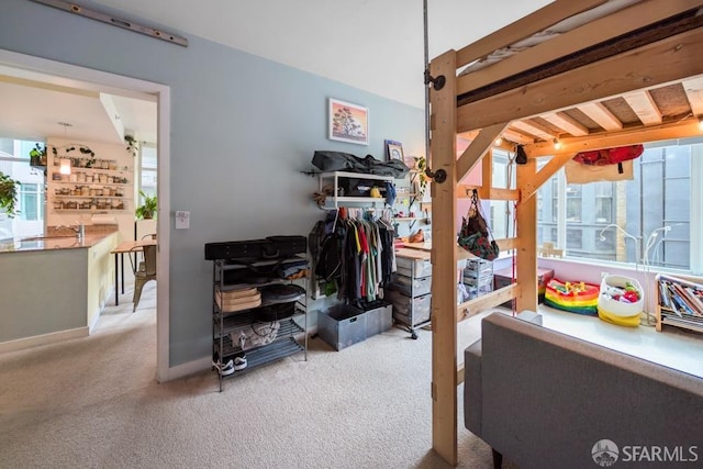 view of carpeted bedroom