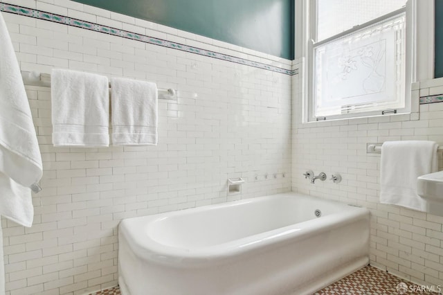 3011 Van Ness Ave, San Francisco, CA 94109 - bathroom featuring tile walls and a bath