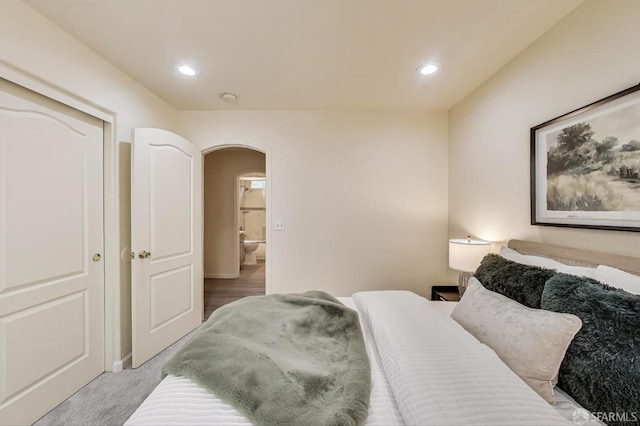 95 Olmsted Ct, Pittsburg, CA 94565 - carpeted bedroom featuring arched walkways and recessed lighting