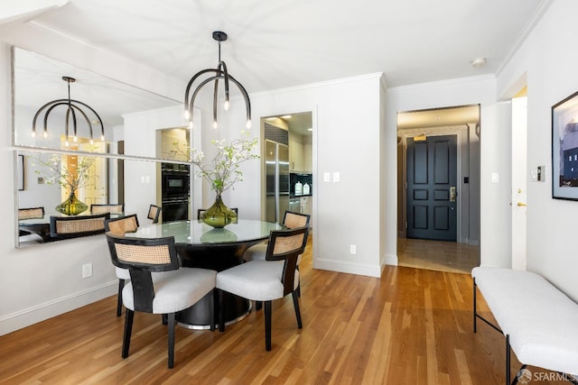 1340 Clay St Unit 302, San Francisco, CA 94109 - dining room with wood finished floors and crown molding