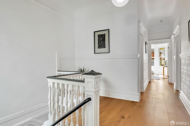 291 Church St, San Francisco, CA 94114 - hallway with an upstairs landing and light wood finished floors