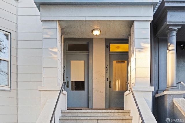 view of doorway to property