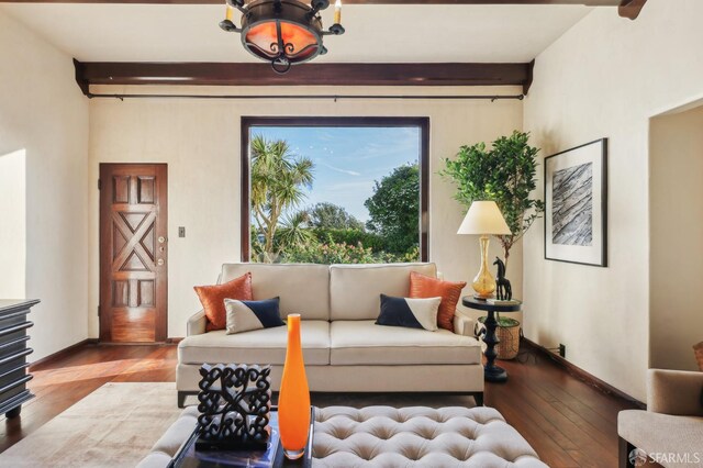 1475 Monterey Blvd, San Francisco, CA 94127 - living area with hardwood / wood-style flooring and baseboards