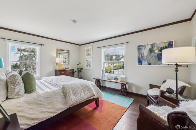 1475 Monterey Blvd, San Francisco, CA 94127 - bedroom featuring wood finished floors, crown molding, and baseboards