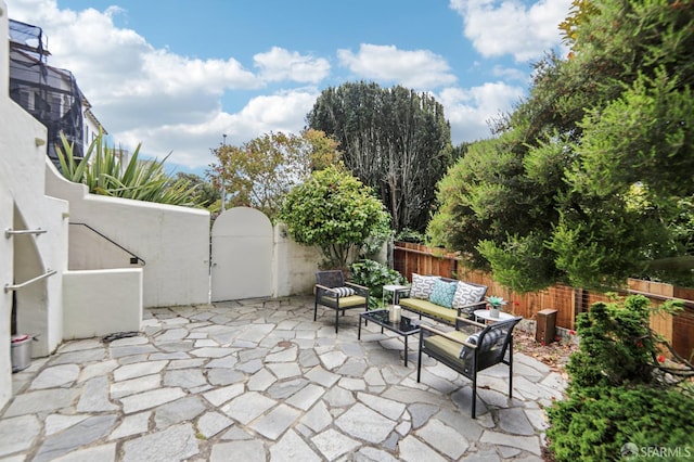 1475 Monterey Blvd, San Francisco, CA 94127 - fenced backyard featuring a patio, outdoor lounge area, and a gate