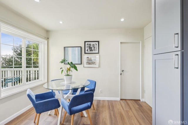 1475 Monterey Blvd, San Francisco, CA 94127 - dining area featuring light wood-style floors, baseboards, and recessed lighting