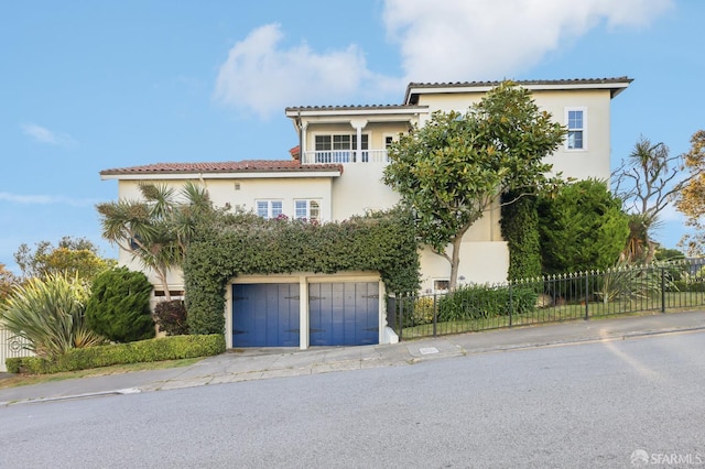 1475 Monterey Blvd, San Francisco, CA 94127 - mediterranean / spanish-style home with a garage, stucco siding, and a tile roof