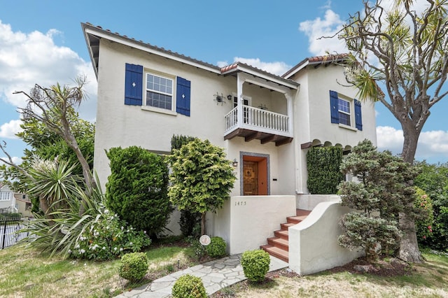1475 Monterey Blvd, San Francisco, CA 94127 - mediterranean / spanish home with a balcony and stucco siding