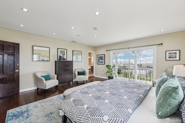 1475 Monterey Blvd, San Francisco, CA 94127 - bedroom featuring wood finished floors, baseboards, recessed lighting, and access to outside
