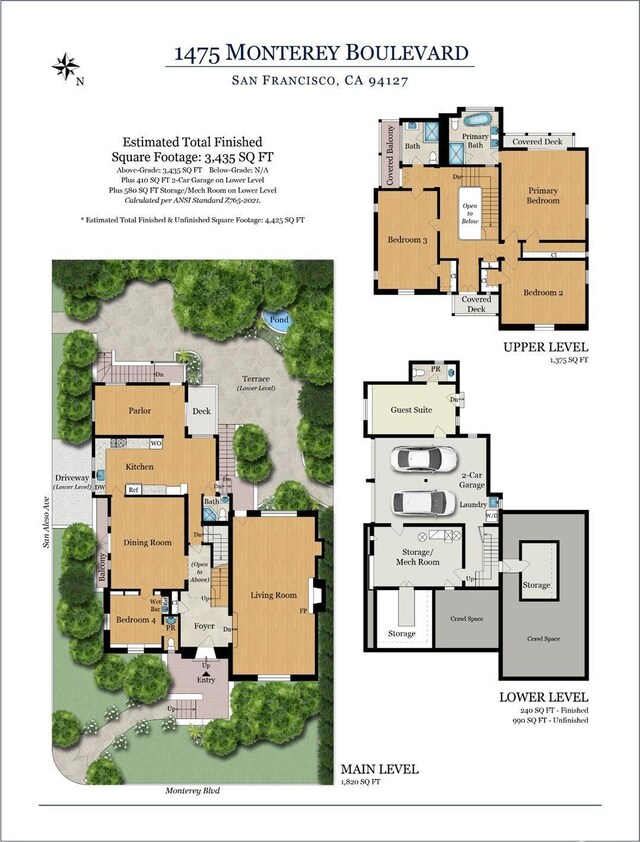 1475 Monterey Blvd, San Francisco, CA 94127 - property floor plan